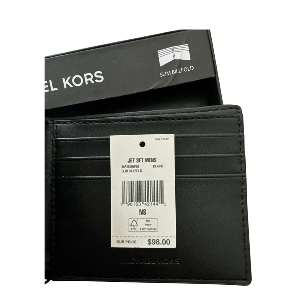 Michael Kors Jet Set Leather Bifold Wallet Black